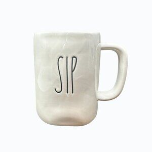 Rae Dunn SIP Mug Magenta LL White Ceramic 16oz Farmhouse Coffee Cup Gift